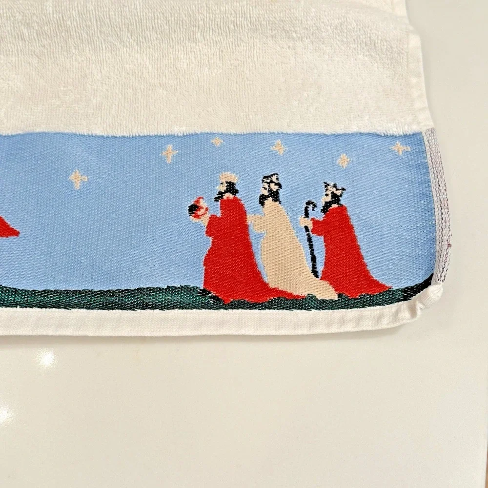 Royal Turkish Mills Nativity Towel 23x40 Embroidered 100% Christmas Cotton Guest